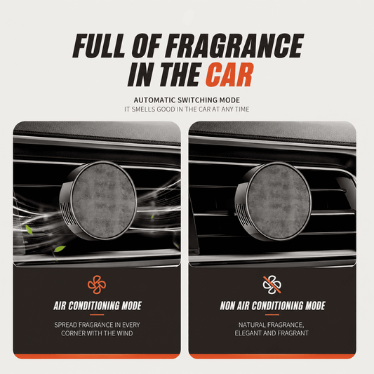 Metal Car Air Freshener Vent Clip — 3 Scents