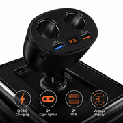 4-Way Car Socket Splitter & USB Charger