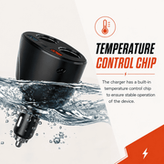 4-Way Car Socket Splitter & USB Charger