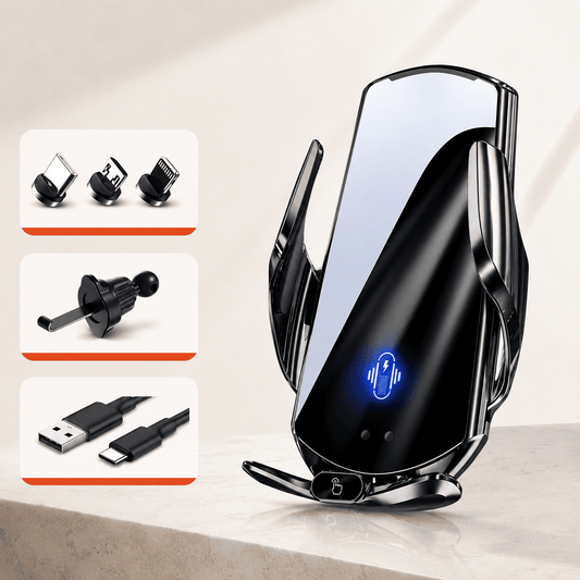 Auto-Clamping Car Phone Holder & Charger
