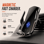 Auto-Clamping Car Phone Holder & Charger