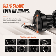 Auto-Clamping Car Phone Holder & Charger
