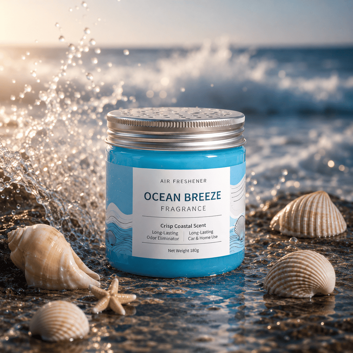 Car Air Freshener Gel Jar — 180g, Long Lasting
