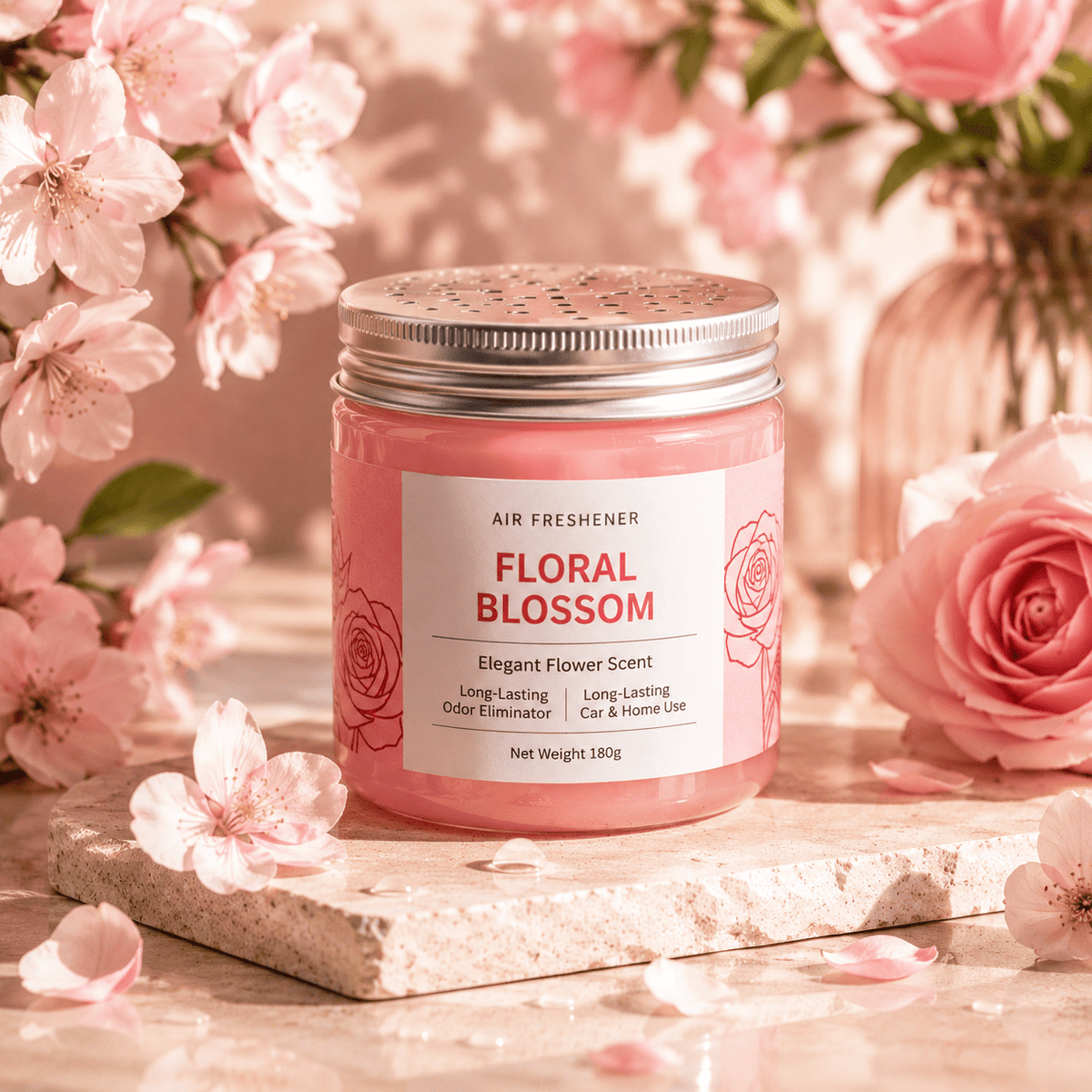 Car Air Freshener Gel Jar — 180g, Long Lasting