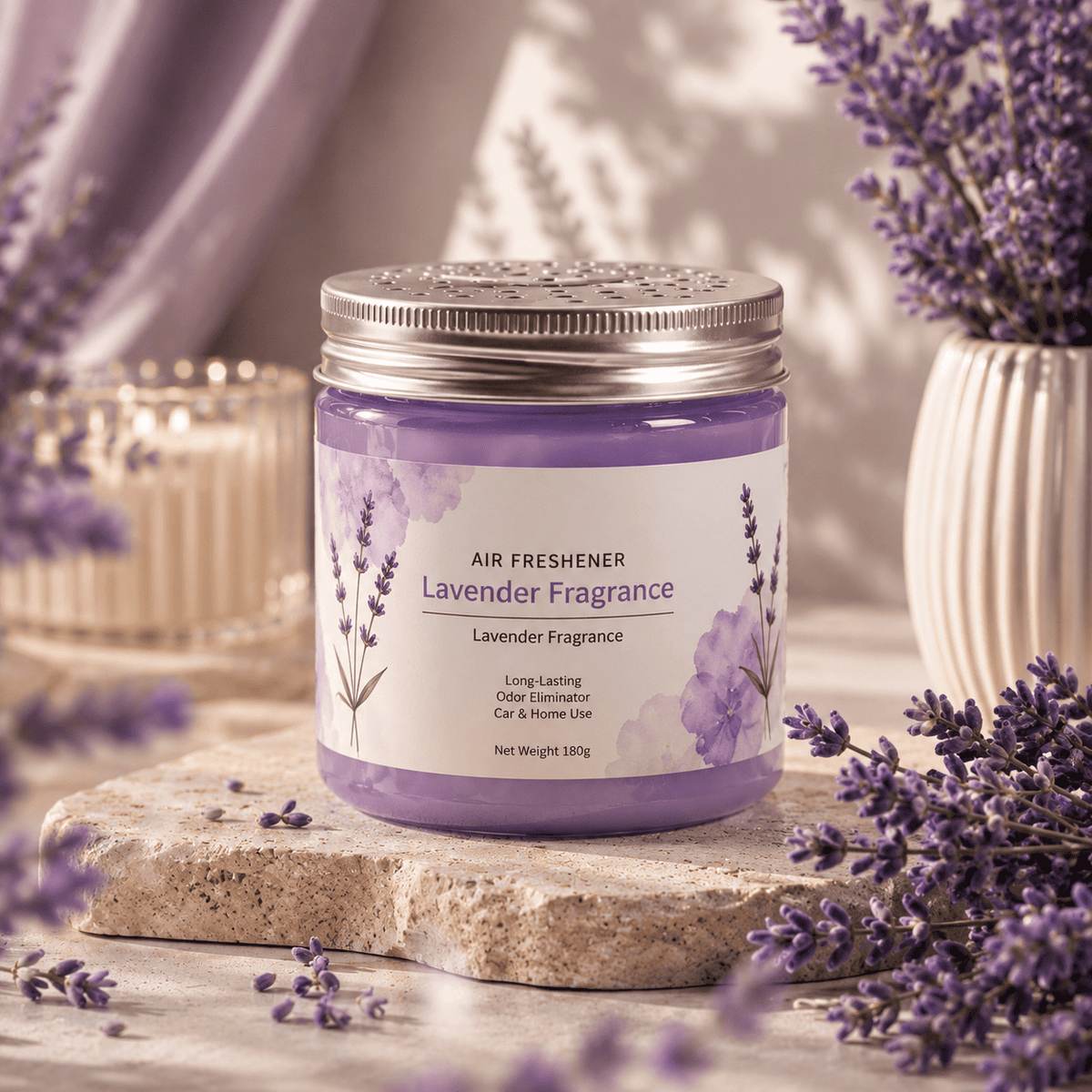 Car Air Freshener Gel Jar — 180g, Long Lasting