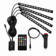Car LED Ambient Lighting Kit — 4 Strips, App Control