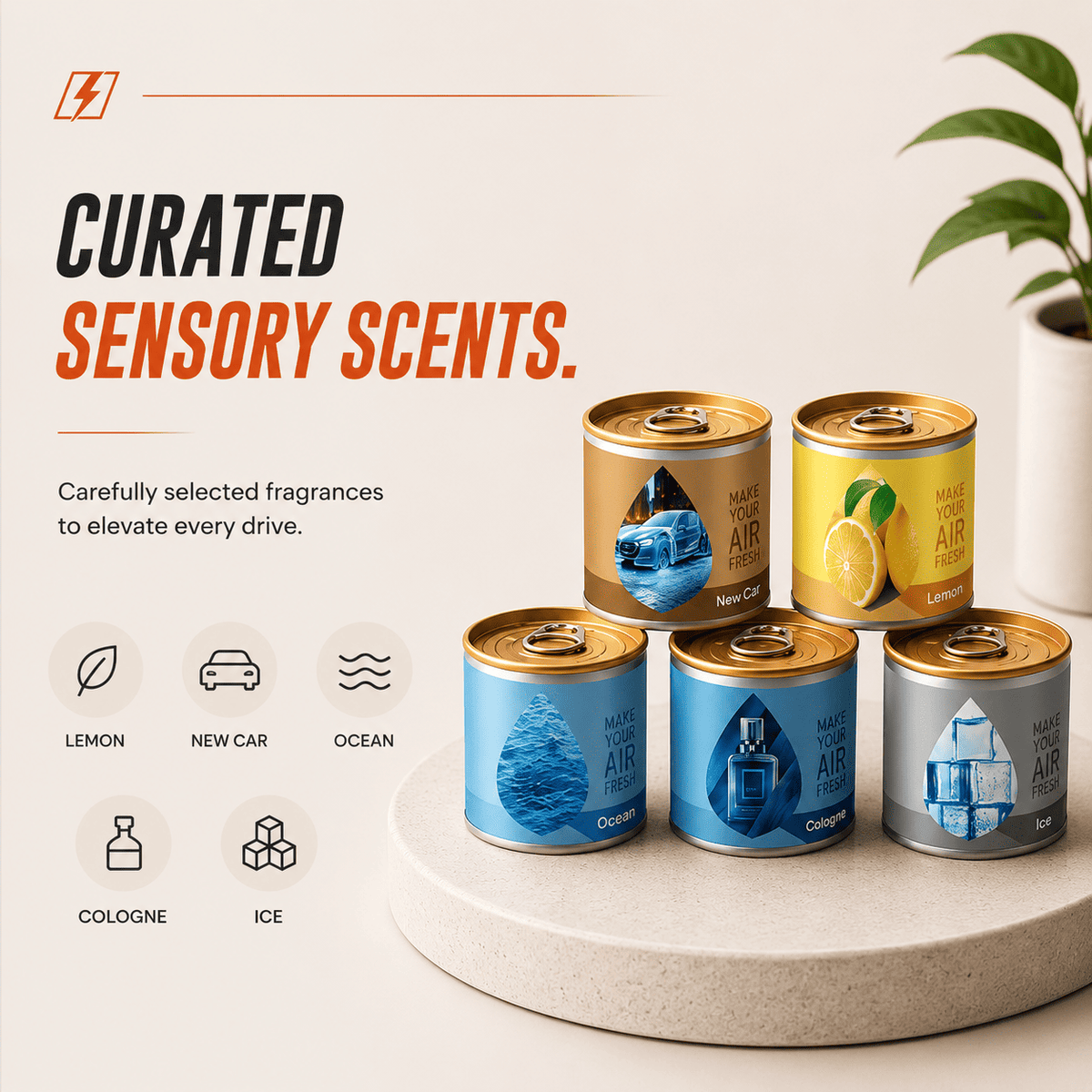Car Perfume Diffuser — Solid Gel Bottle