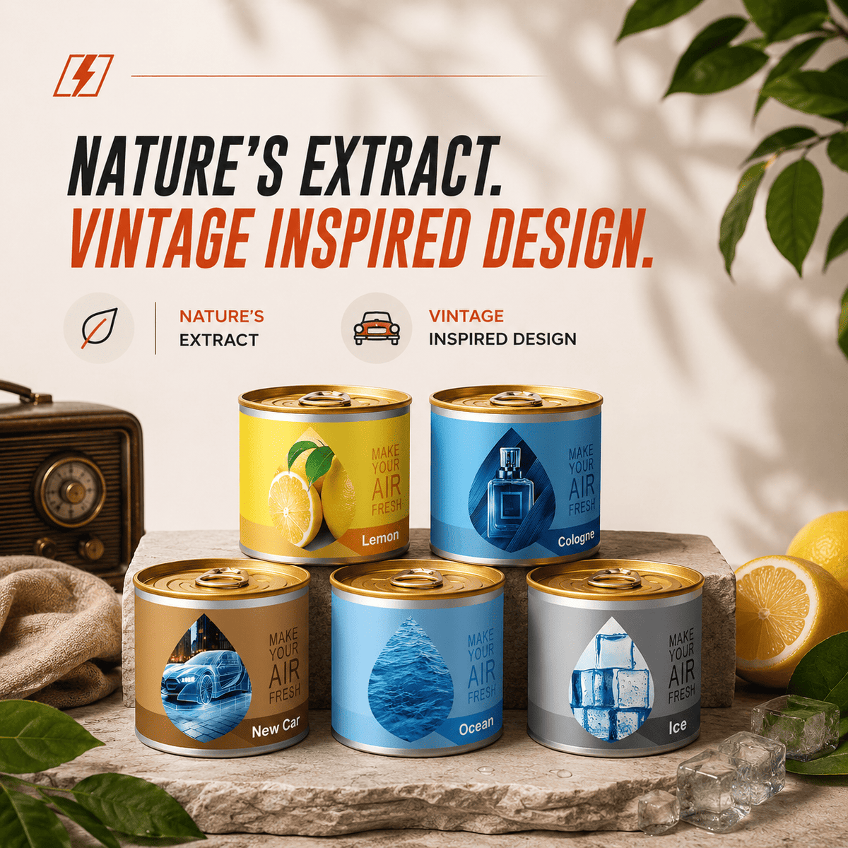 Car Perfume Diffuser — Solid Gel Bottle