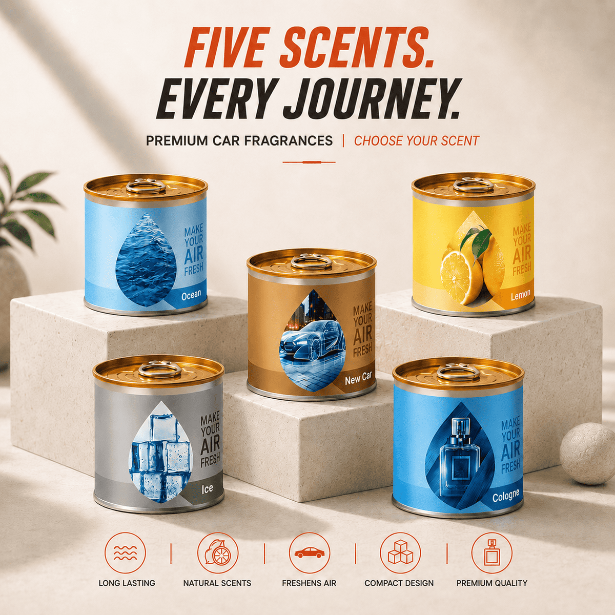 Car Perfume Diffuser — Solid Gel Bottle