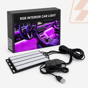 Car Interior LED Light Bars — App Controlled & Music Sync