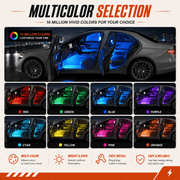 Car Interior LED Light Bars — App Controlled & Music Sync