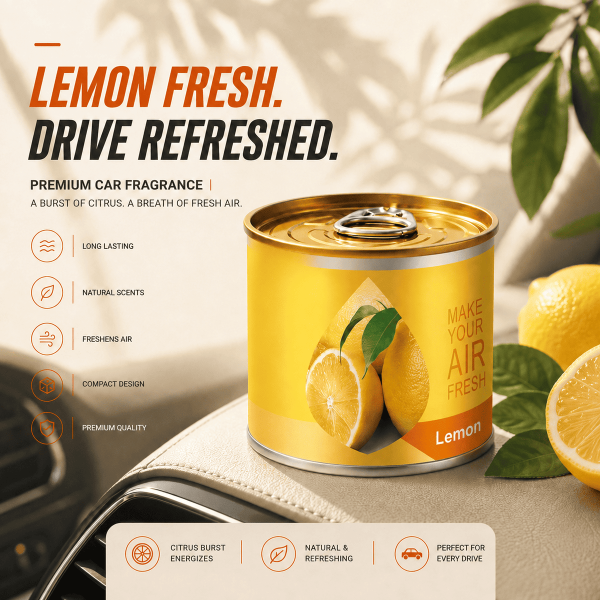 Car Perfume Diffuser — Solid Gel Bottle