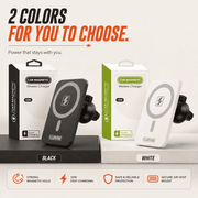 Magnetic Wireless Car Charger & Phone Mount