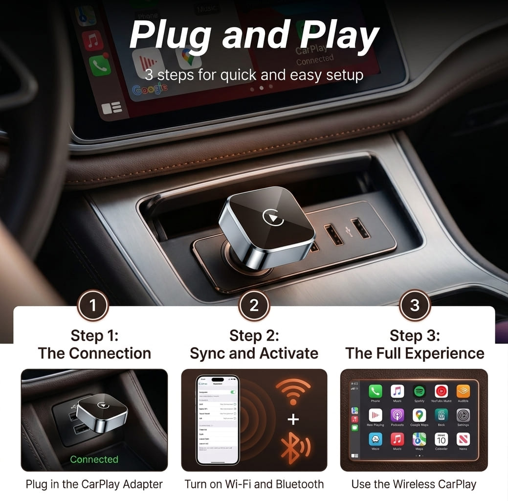 Wireless CarPlay & Android Auto Adapter