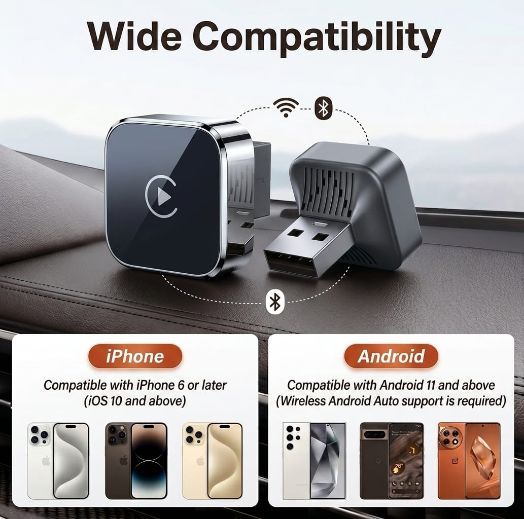Wireless CarPlay & Android Auto Adapter