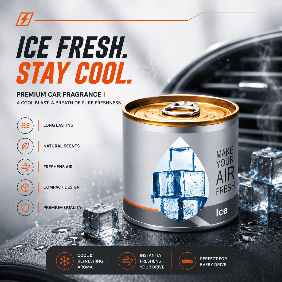 Car Perfume Diffuser — Solid Gel Bottle